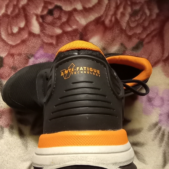 Timberland Pro Steel Toe Anti Fatigue Sneakers Size 7W Black Gray and Orange - Picture 5 of 5